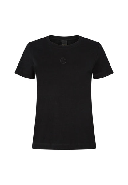 T-Shirt Manica Corta Donna Pinko Ricamo Love Birds Bussolotto 100355A2RD