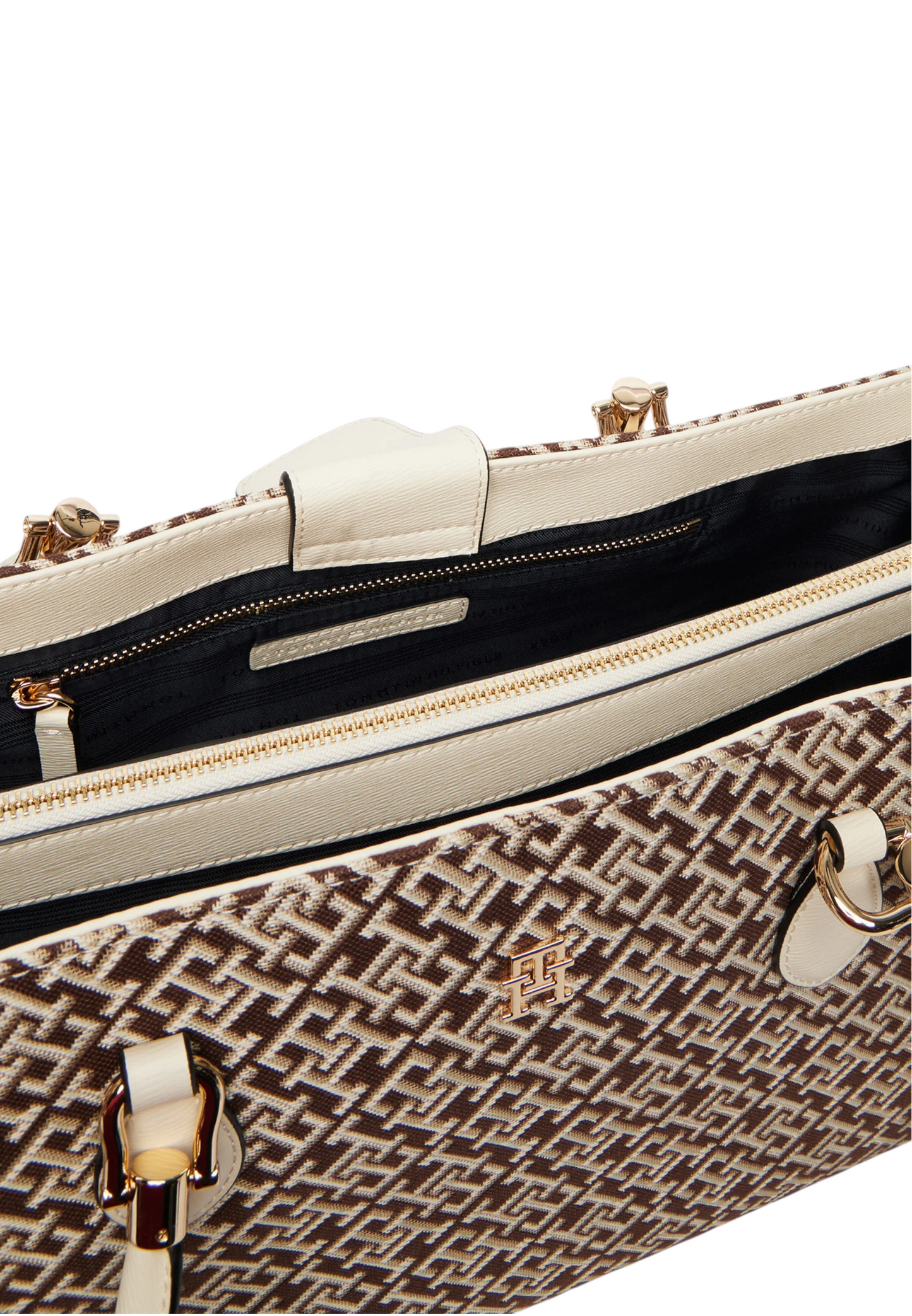 Borsa A Spalla Donna Tommy Hilfiger Satchel Jacquard Th Grace AW0AW18754