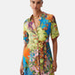 Vestito Corto Donna Liu Jo Tessuto Navetta Stampa All Over Rainbow Tiger Eco Line WA6482T471A