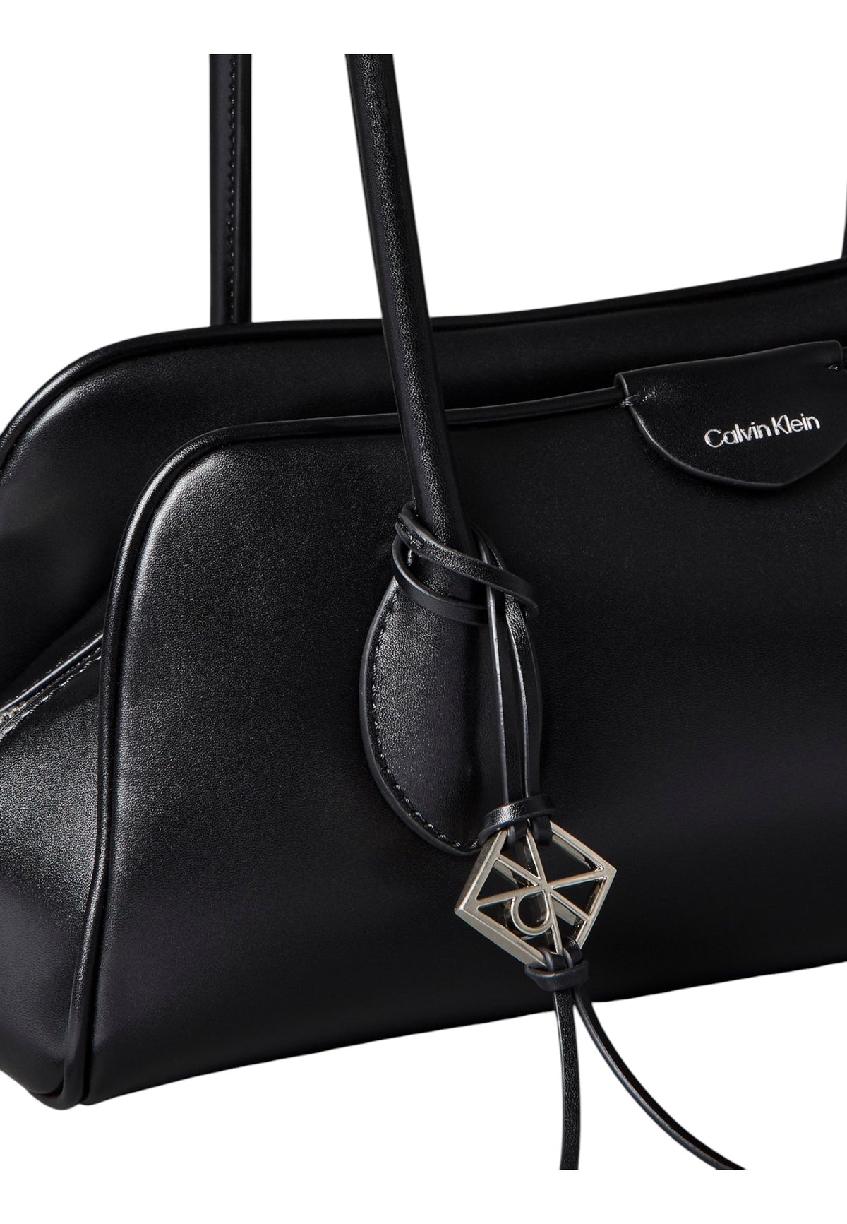 Borsa A Spalla Donna Calvin klein Ecopelle Liscia, Doppi Manici Lunghi, Chiusura Superiore Con Zip, Charm Con Emblem Logo, Logo Calvin Klein Laminato, Interno Foderato, Dimensioni 30 � 14 � 10,9 Cm Emblem Trio LV04F3369G