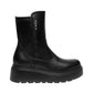 Stivaletti Chelsea Donna Nero Giardini Tomaia in pelle, chiusura laterale con zip, punta tonda, suola platform carrarmato, Made in Italy  I618110D