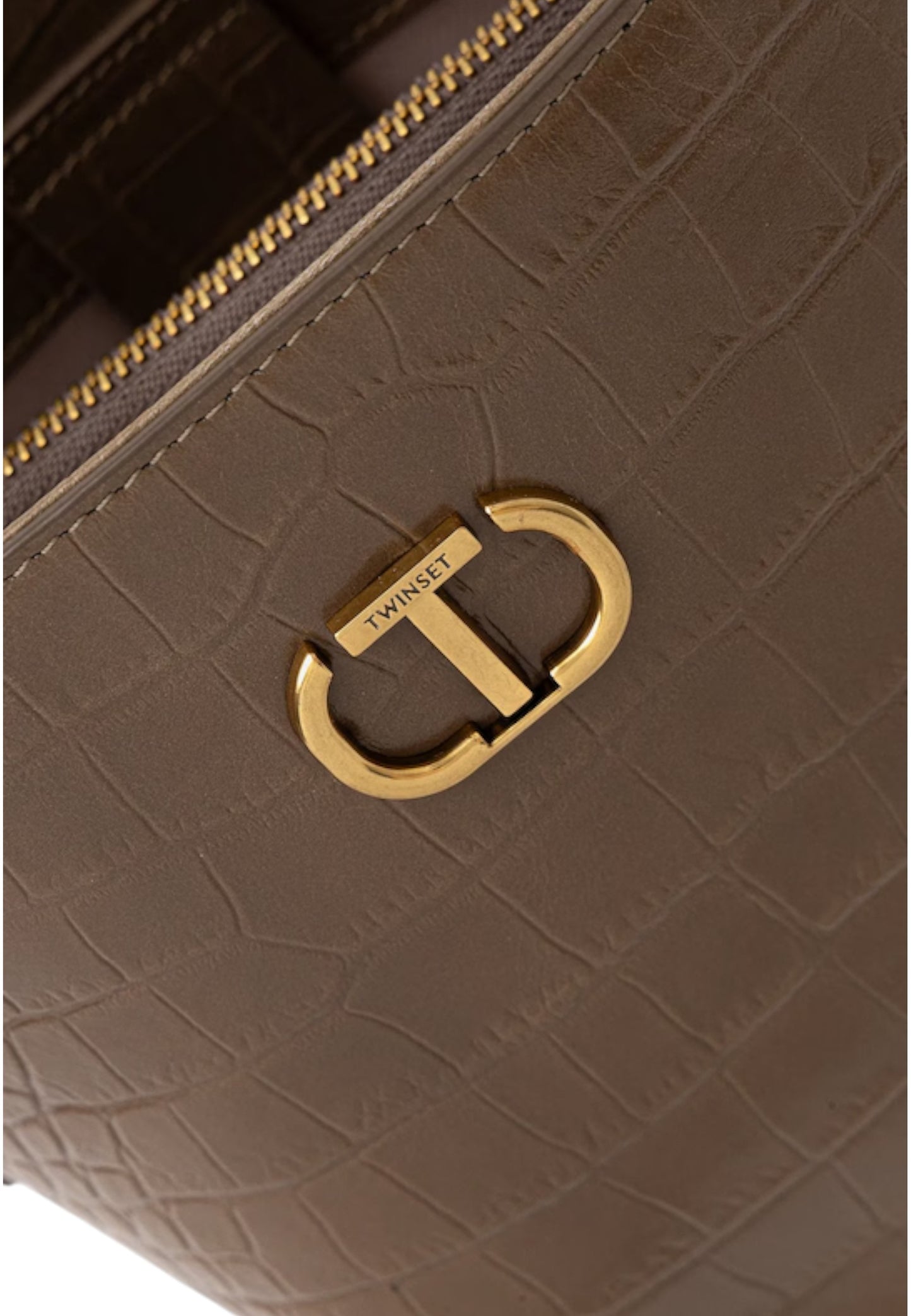 Borsa A Tracolla Donna Twinset Piccola In Pelle Con Catena Stampa Cocco  252TD8257