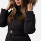 Piumino Corto Donna Guess Con Cappuccio, Vera piuma New Marina W6BL38W4087