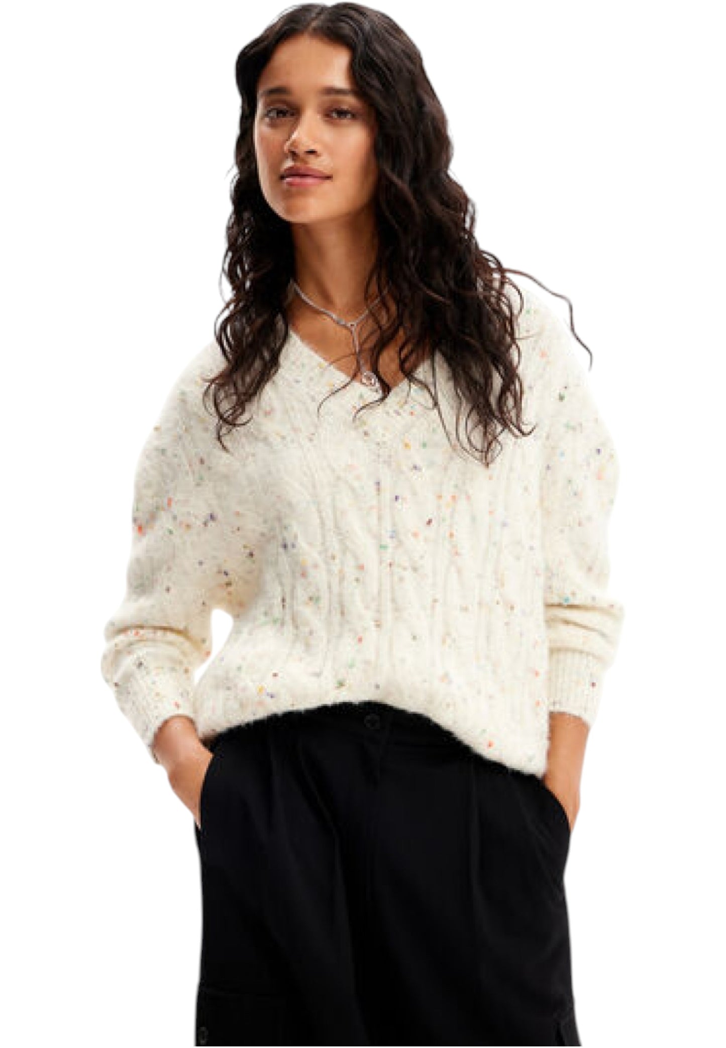 Maglione Scollo A V Donna Desigual   23WWJF84