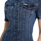 Vestito Corto Donna Guess Manica Corta In Denim Gj W5YK55D5R11