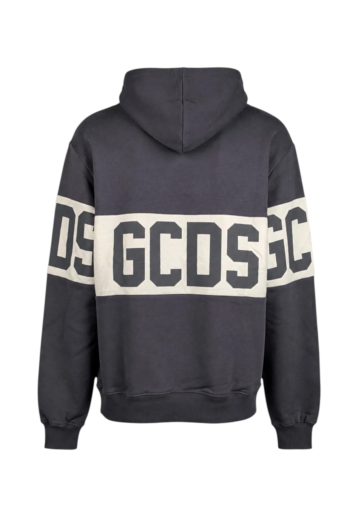 Felpa Con Cappuccio Uomo Gcds Puro cotone, fascia logo su petto e maniche, tasca a marsupio, polsi e fondo a costine, vestibilit� regular Band Logo Hoodie Z0MLQE138F004