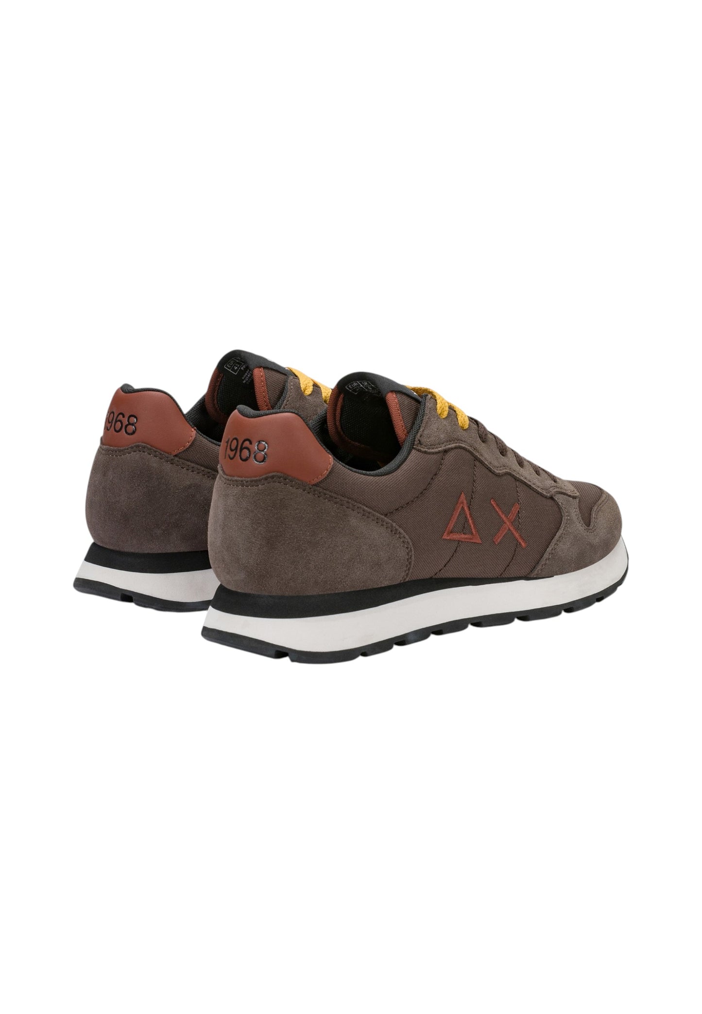 Sneakers Basse Uomo Sun68 Stile Running, Logo Ricamato, Nylon E Suede Tom Solid Z46101