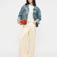Pantaloni Wide Leg Donna Guess Extra Gj G12 Pleated W6GA2UD7961