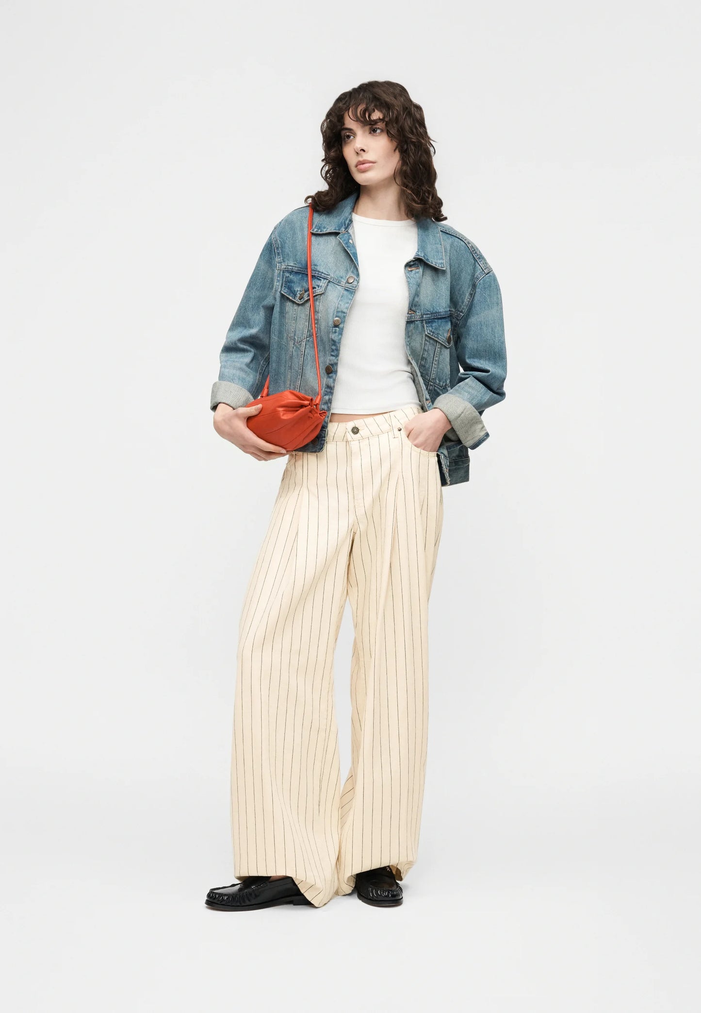 Pantaloni Wide Leg Donna Guess Extra Gj G12 Pleated W6GA2UD7961