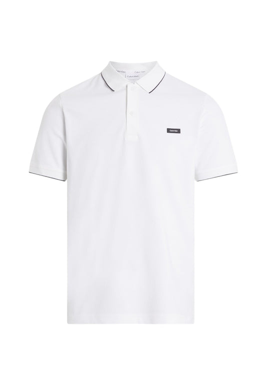 Polo Manica Corta Uomo Calvin klein  Stretch Pique Tippin
