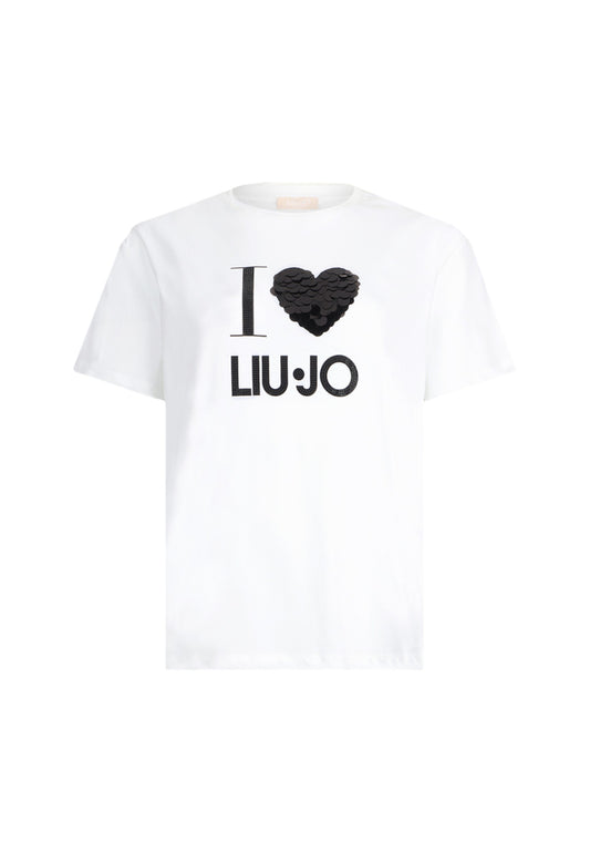 T-Shirt Manica Corta Donna Liu Jo  Heart Liujo MF5345JS923