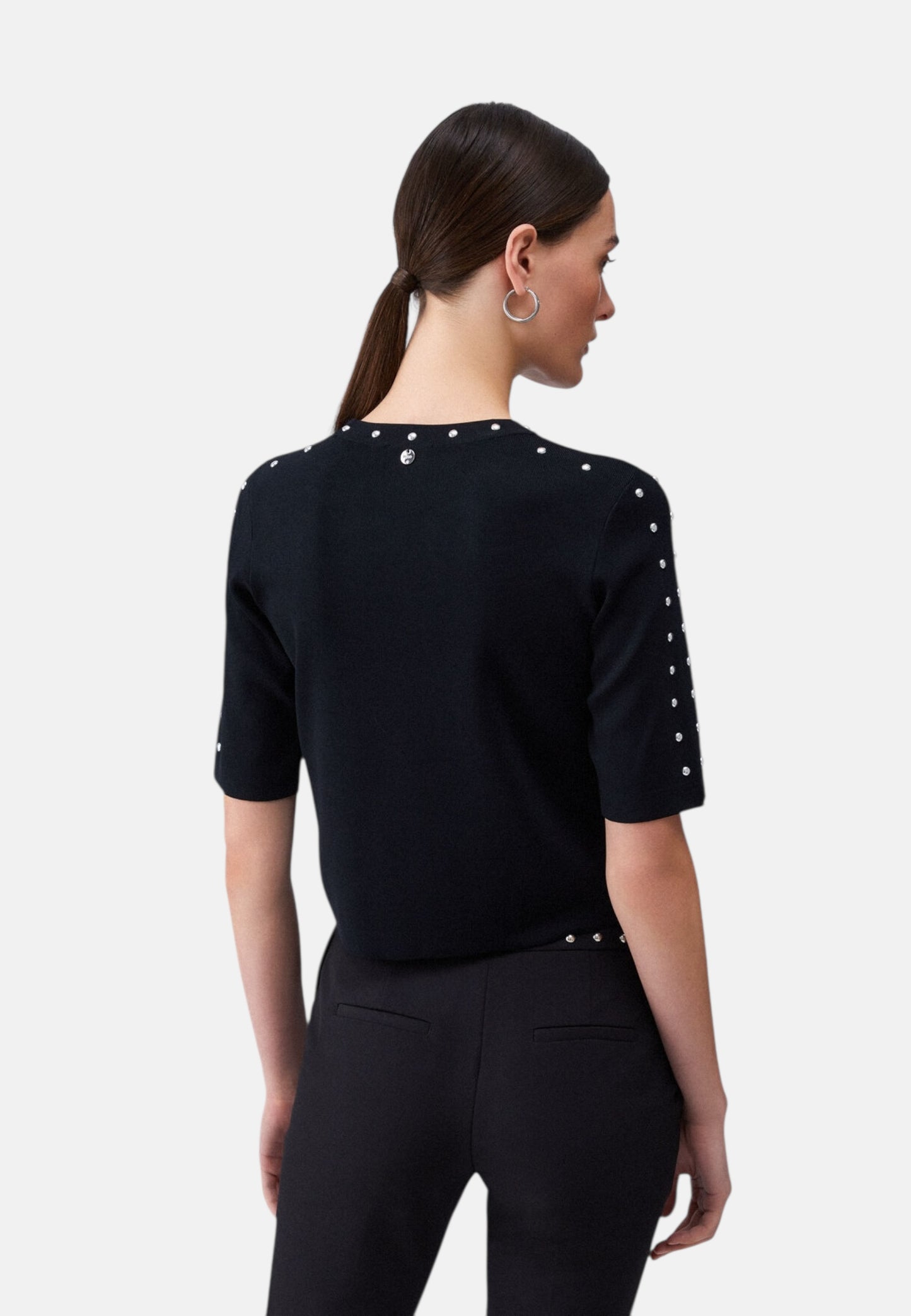 Top  Donna Liu Jo In Maglia Con Borchie Eco Line WA6092MS55N