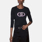 T-Shirt Manica lunga Donna Liu Jo Basica Monogram Stone TF6245JS003