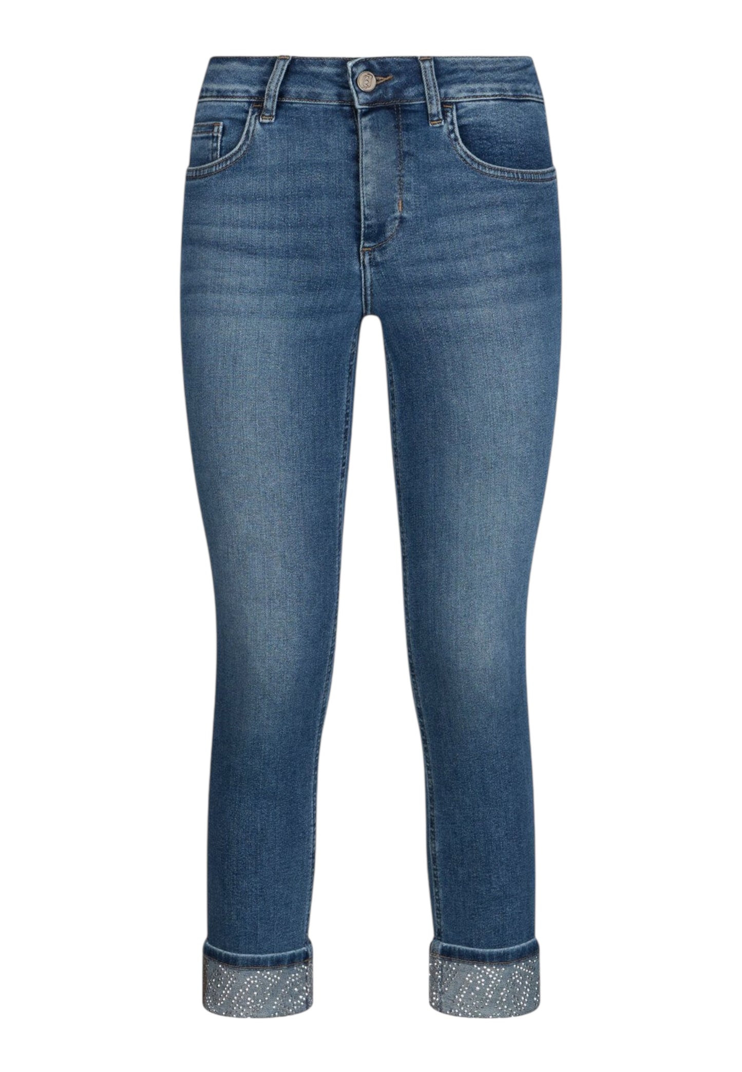 Jeans Skinny Fit Donna Liu Jo Con Strass Vita Regolare Monroe UA6006D0305