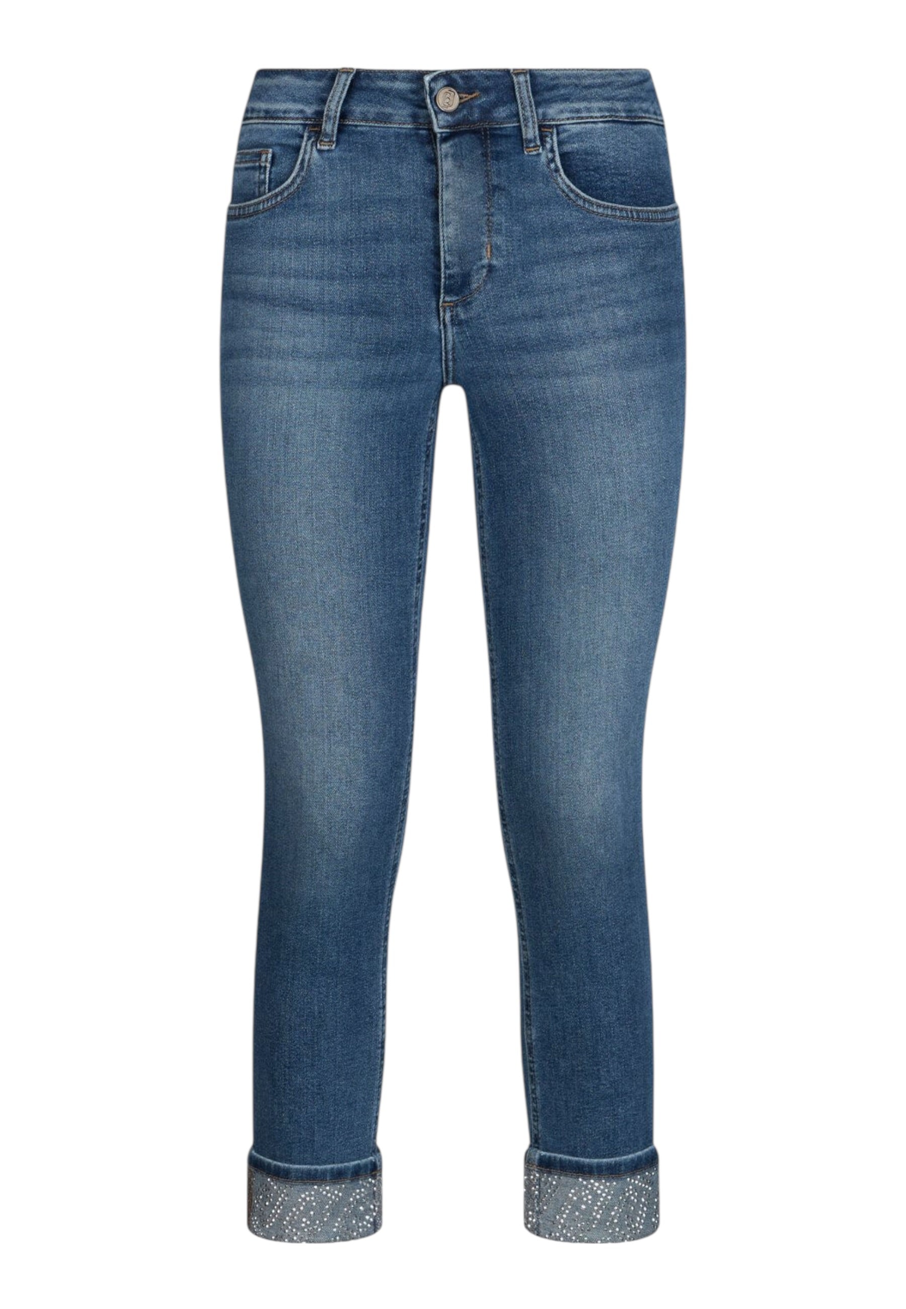 Jeans Skinny Fit Donna Liu Jo Con Strass Vita Regolare Monroe UA6006D0305