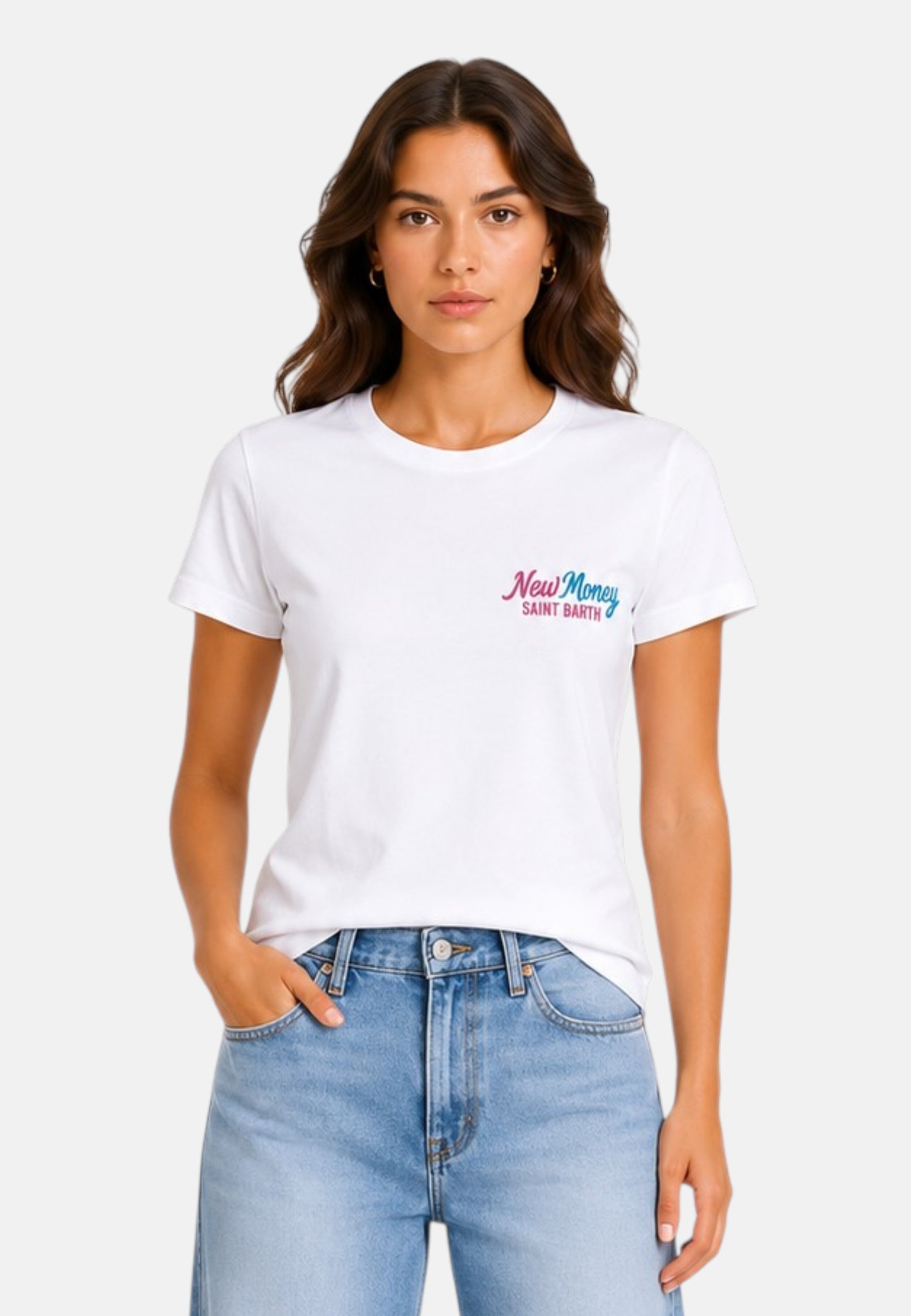 T-Shirt Manica Corta Donna Mc2 Saint Barth New Money Woman Emilie EMI0001
