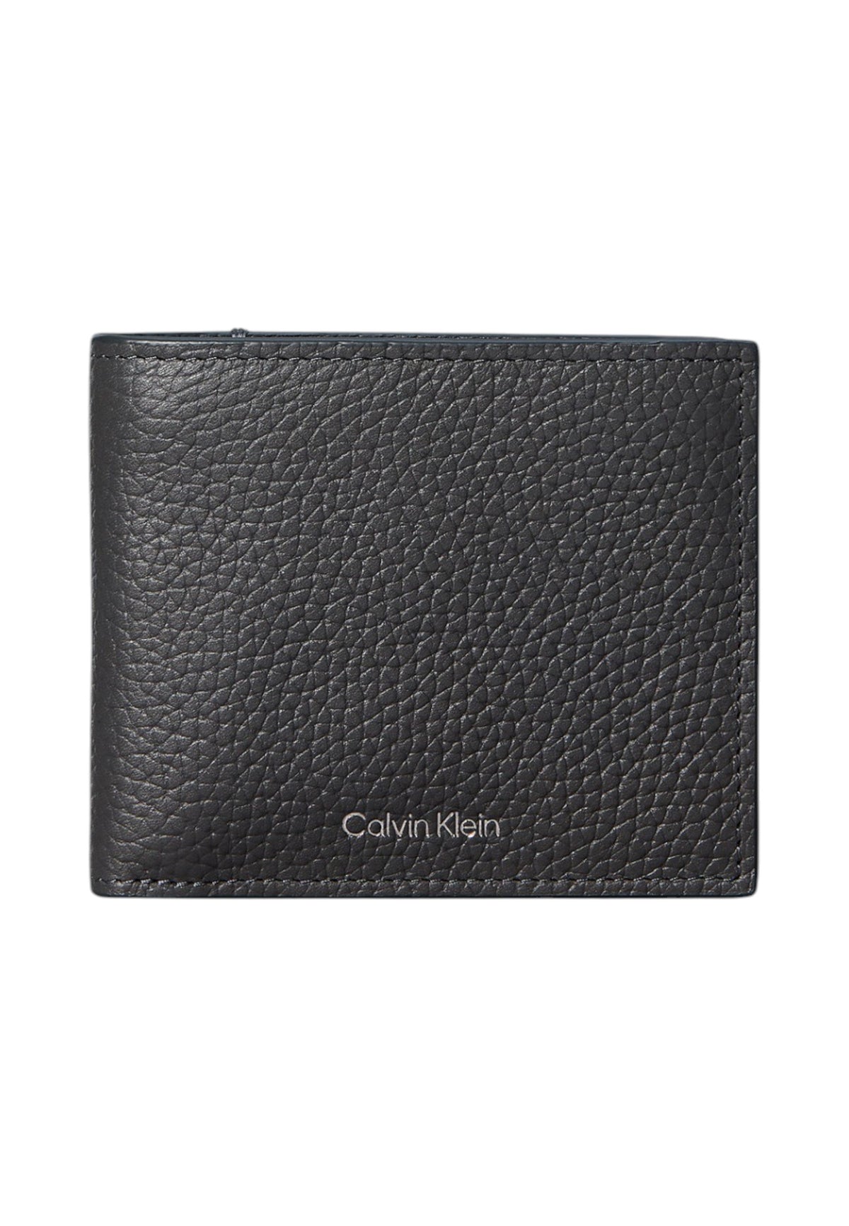Portafoglio Con Portamonete Uomo Calvin klein Pelle Martellata, Portamonete Con Bottone, Scomparti Porta Carte, Scomparto Banconote, Logo Calvin Klein Foil LV04D1138G