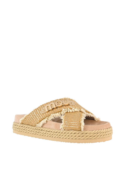 Sandali  Donna Mou  Criss-cross rope sandal raffia