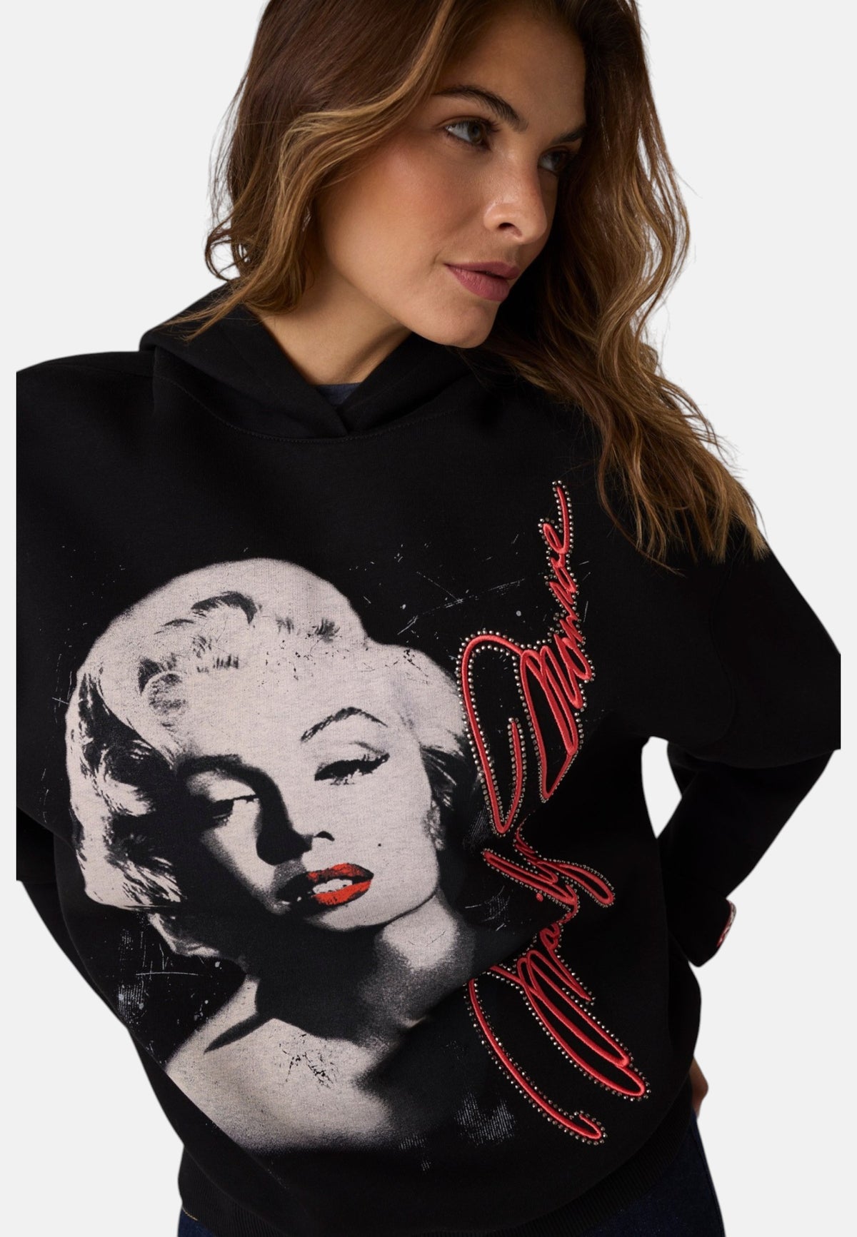 Felpa Con Cappuccio Donna Guess  Marilyn W6BQ18K6664