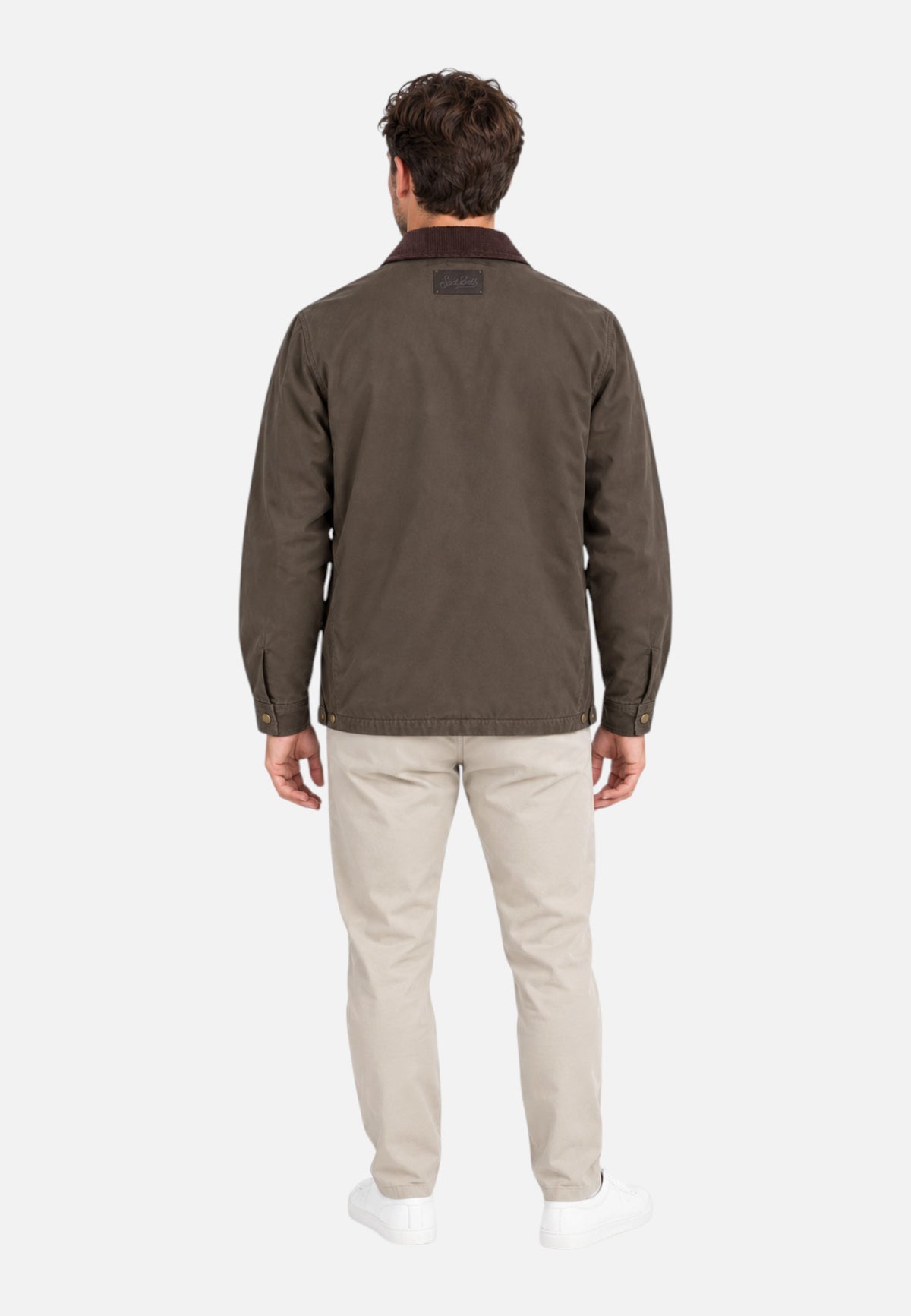 Giacca Invernale Uomo Mc2 Saint Barth Colletto, Chiusura Con Bottoni, Tasche Applicate, Tessuto Effetto Cerato Bexley Wax BEX003