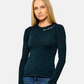 T-Shirt Manica lunga Donna Liu Jo A Righe Con Ricamo  WF6440J3988