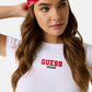 T-Shirt Manica Corta Donna Guess Slim Gj Rib Emb W4YI64KA0H1