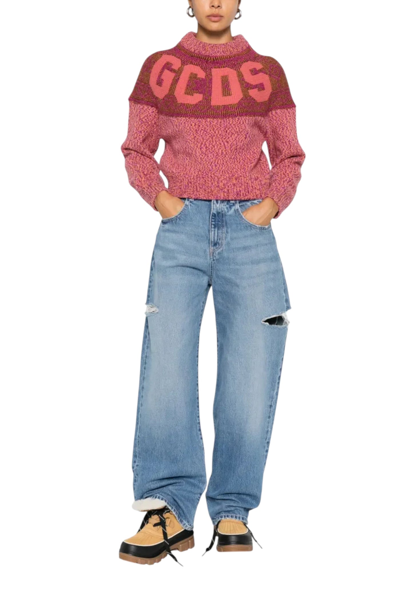 Maglione Collo A Lupetto Donna Gcds  Snow B2CW1521KJ3