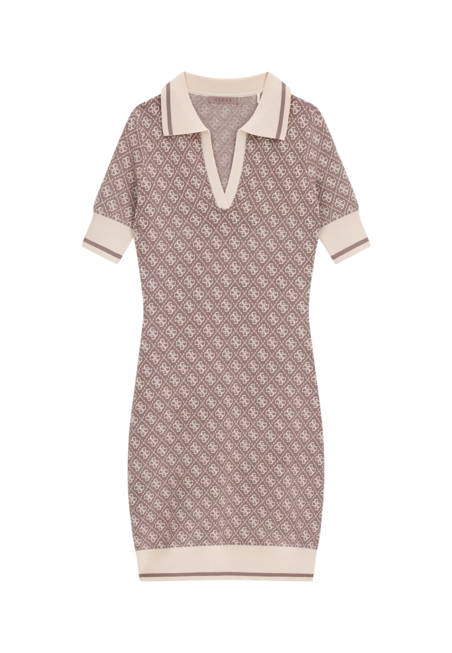 Vestito Corto Donna Guess In Maglia, Manica corta, Logo 4G Lise W6YK32Z0963