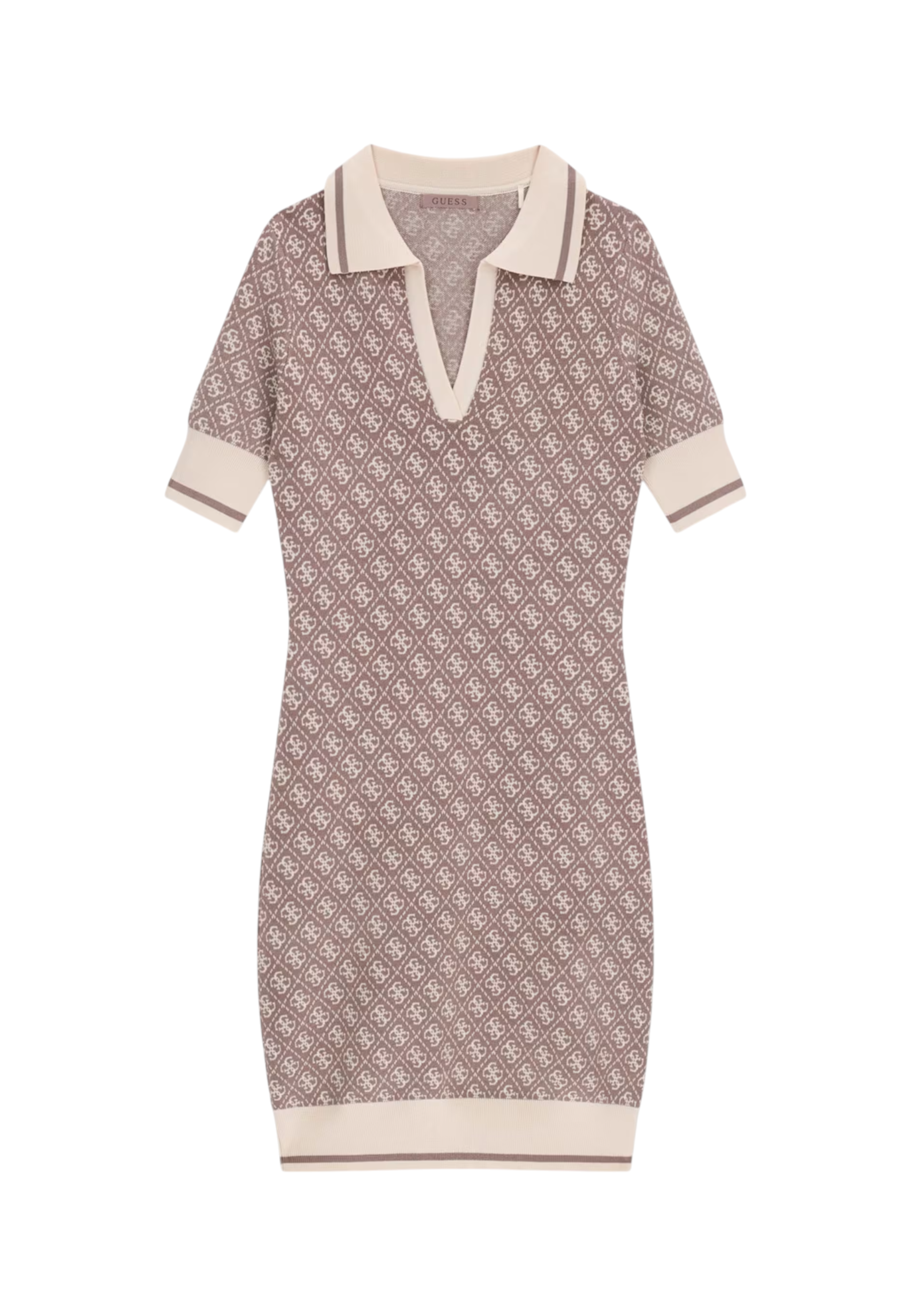 Vestito Corto Donna Guess In Maglia, Manica corta, Logo 4G Lise W6YK32Z0963