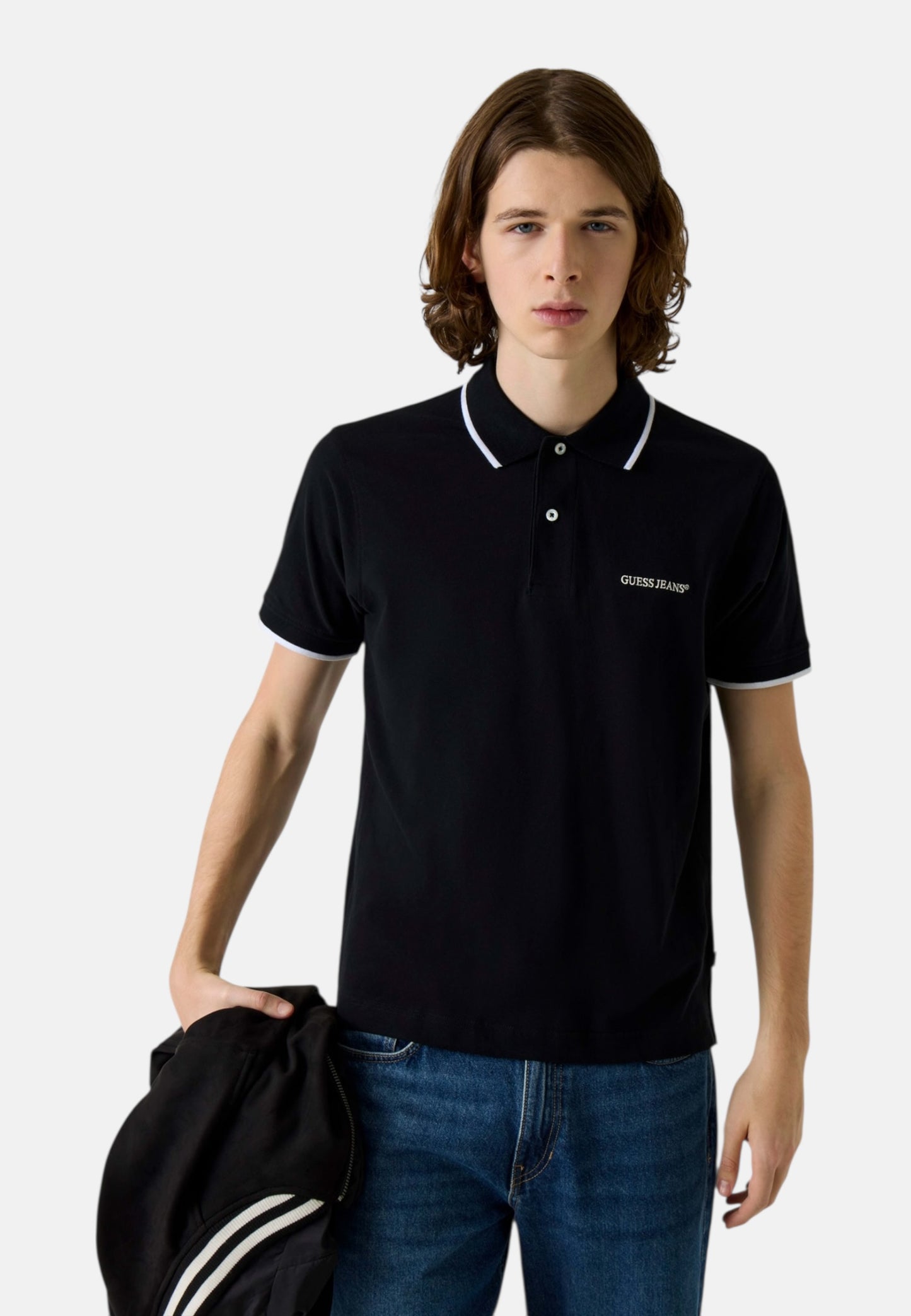Polo Manica Corta Uomo Guess  Gj Reg Embro Tipping M6RP24KCJV1
