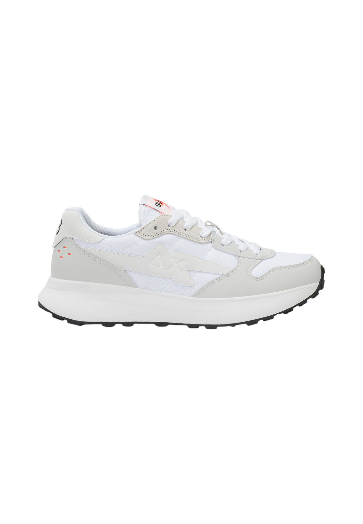 Sneakers Basse Uomo Sun68 Stile Running, Nylon E PU, Patch Fulmine Niki 4.0 Solid Z46133