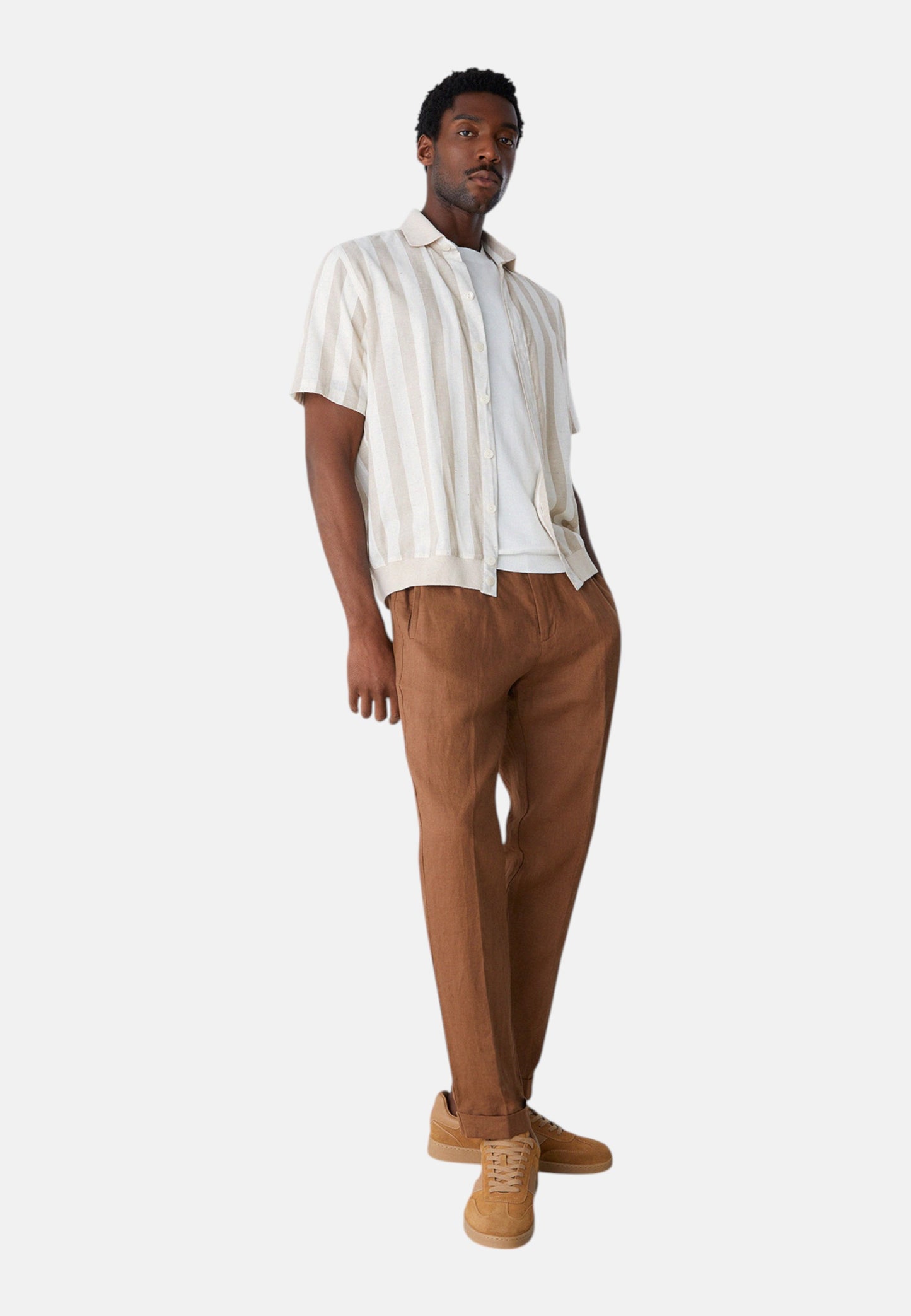 Pantaloni  Uomo Liu Jo Jogger In Lino  QA6095T4346