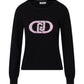 Maglione A Girocollo Donna Liu Jo Con Logo Gioiello LJ In Strass  TF6261MS63L