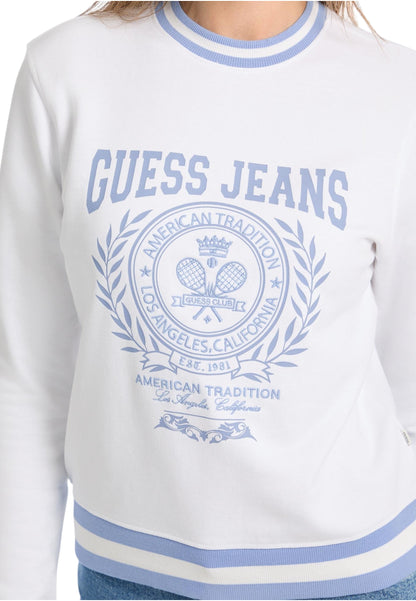 Felpa A Girocollo Donna Guess Regular Fit Tennis Crest W5YQ19K68I4