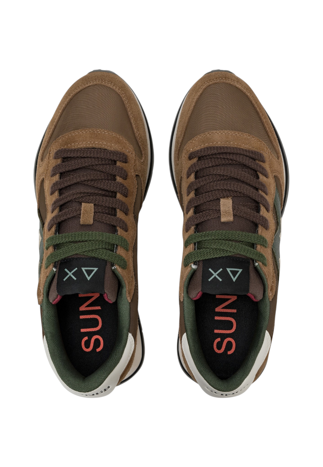 Sneakers Basse Uomo Sun68 Stile Running, Nylon E Suede, Maxi Logo, Bicolor Jaki 2.0 Bicolor Z46122