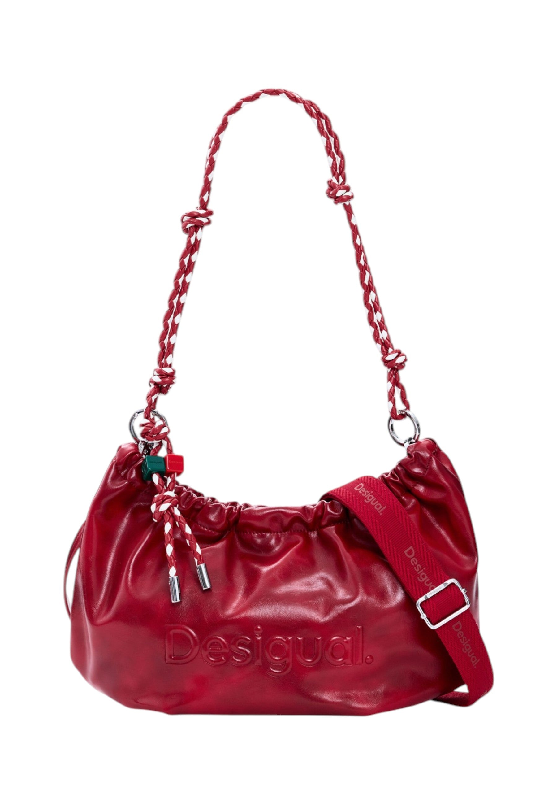 Borsa A Spalla Donna Desigual  Bag Half Logo Waverly Red 26SAXP28
