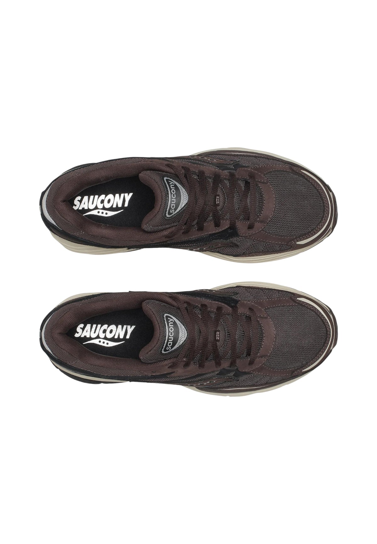 Sneakers Basse Uomo Saucony Chiusura con lacci, Tomaia in mesh aperto traspirante, Inserti in pelle scamosciata, Gabbia stabilizzante gommata, Ammortizzazione GRID Progrid Omni 9 S101835
