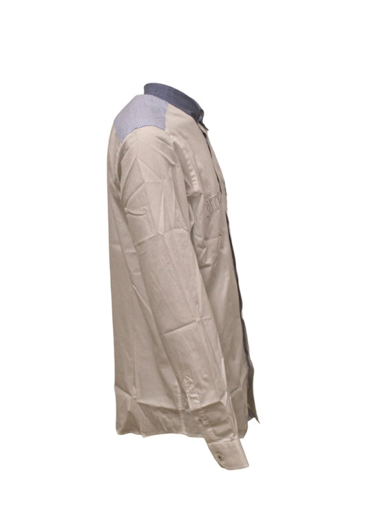 Camicia Manica lunga Uomo Harmont & Blaine Stretch Con Lettering Applicato  CNL998012523M