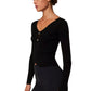 Maglia Scollo A V Donna Twinset In Viscosa Stretch E Oval T Doppio Uso  242TT3031