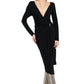 Vestito Midi Donna Liu Jo Drappeggiato Con Dettaglio Gioiello Con Perla  CF5365J4958