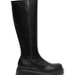 Stivali  Donna Nero Giardini Tomaia in pelle, gambale morbido, chiusura laterale con zip, punta tonda, suola platform, Made in Italy  I618113D