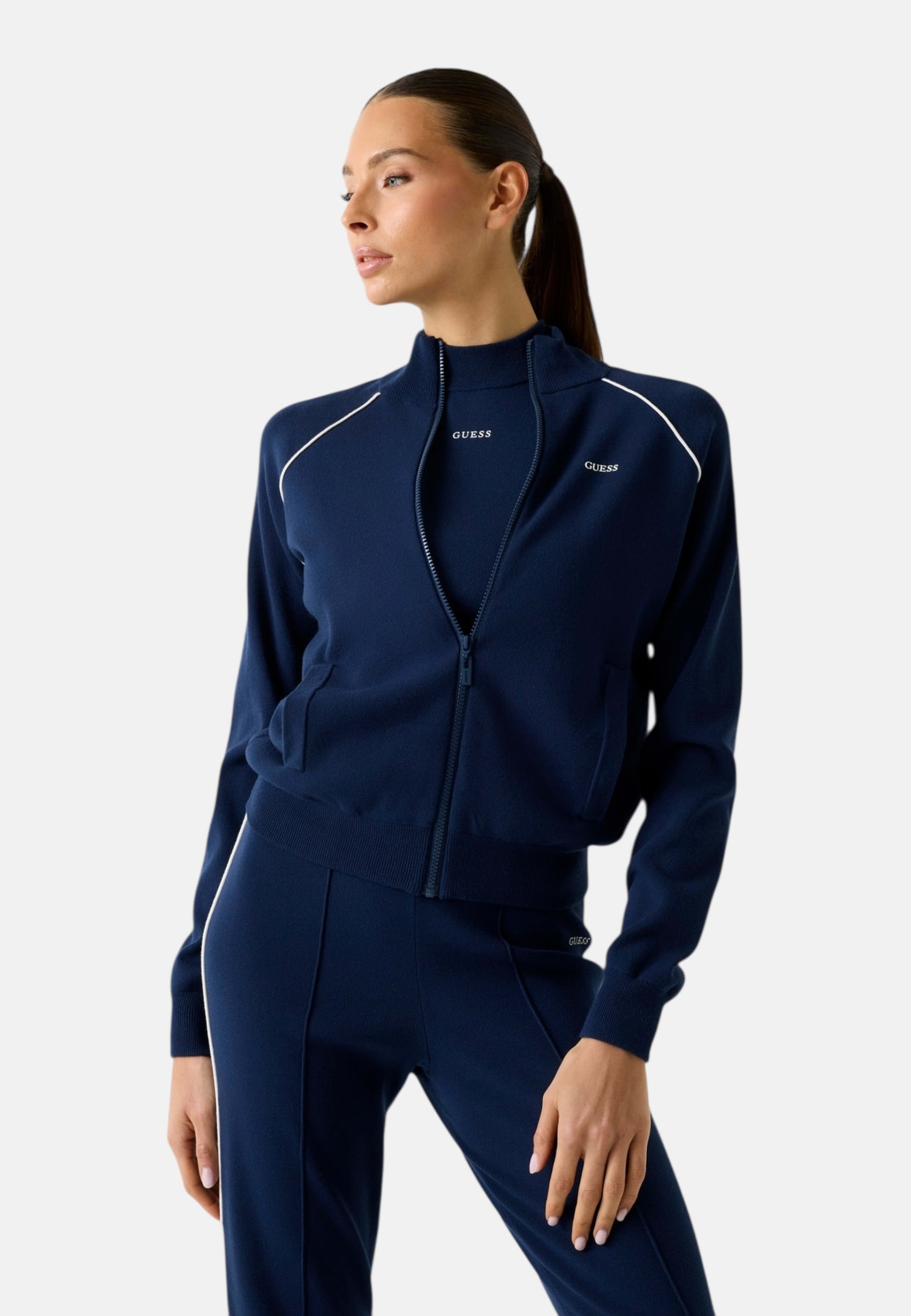 Felpa Con Zip Donna Guess  Laurene V6RQ11Z4642