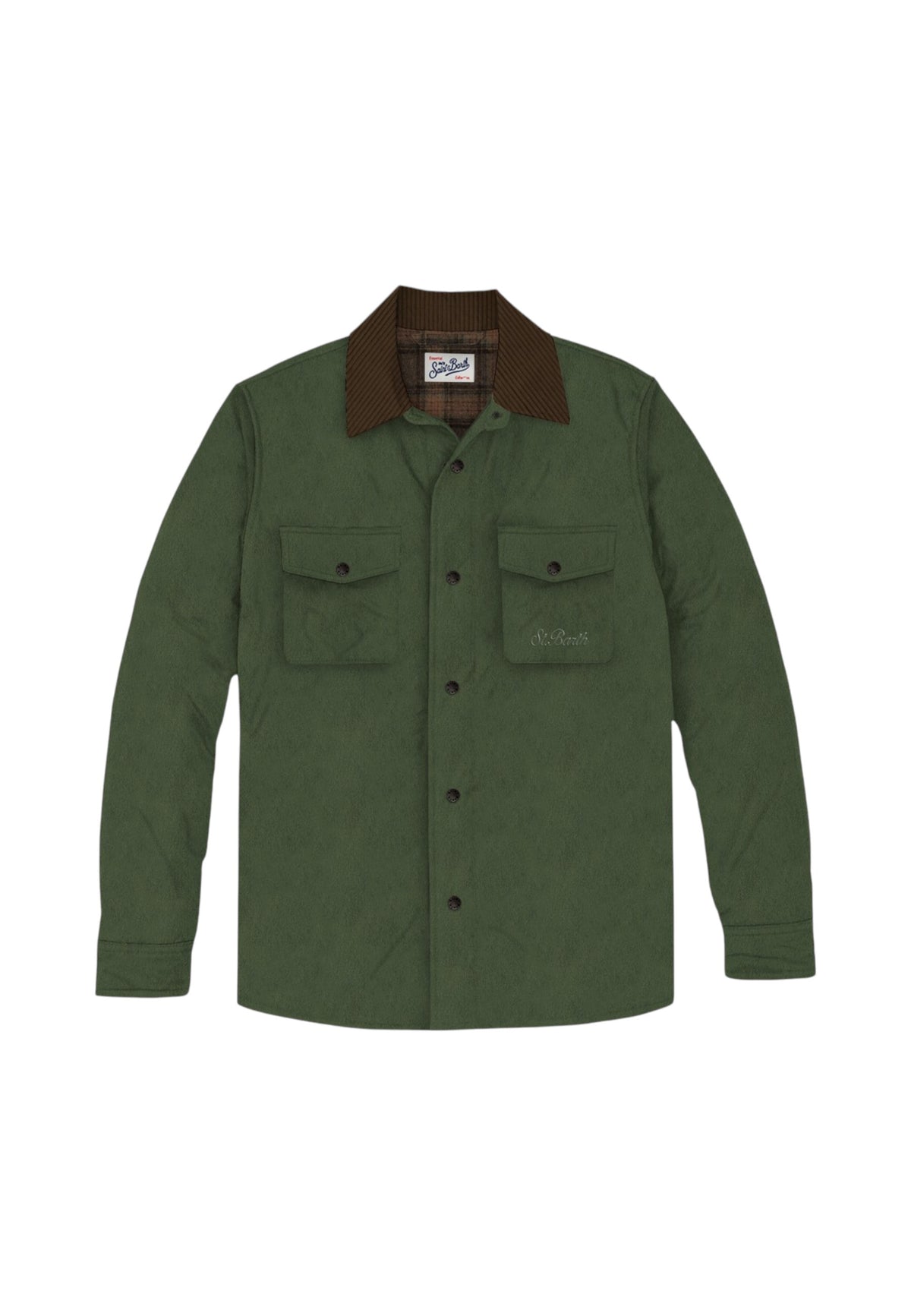 Giacca Invernale Uomo Mc2 Saint Barth Colletto, Chiusura Con Bottoni, Tasche Applicate, Tessuto Effetto Cerato Bexley Wax BEX003