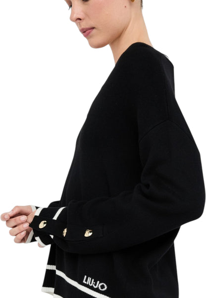 Maglia Scollo A V Donna Liu Jo   TF5229MS59L
