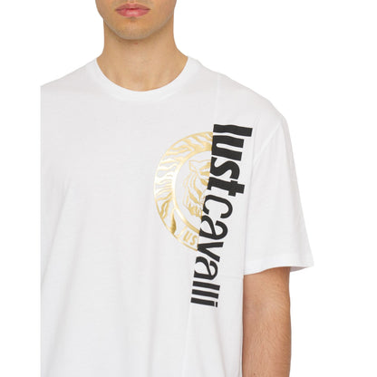 T-Shirt Manica Corta Uomo Just Cavalli  74Mm600 R T Round Split Logo 74OBHF05CJ200