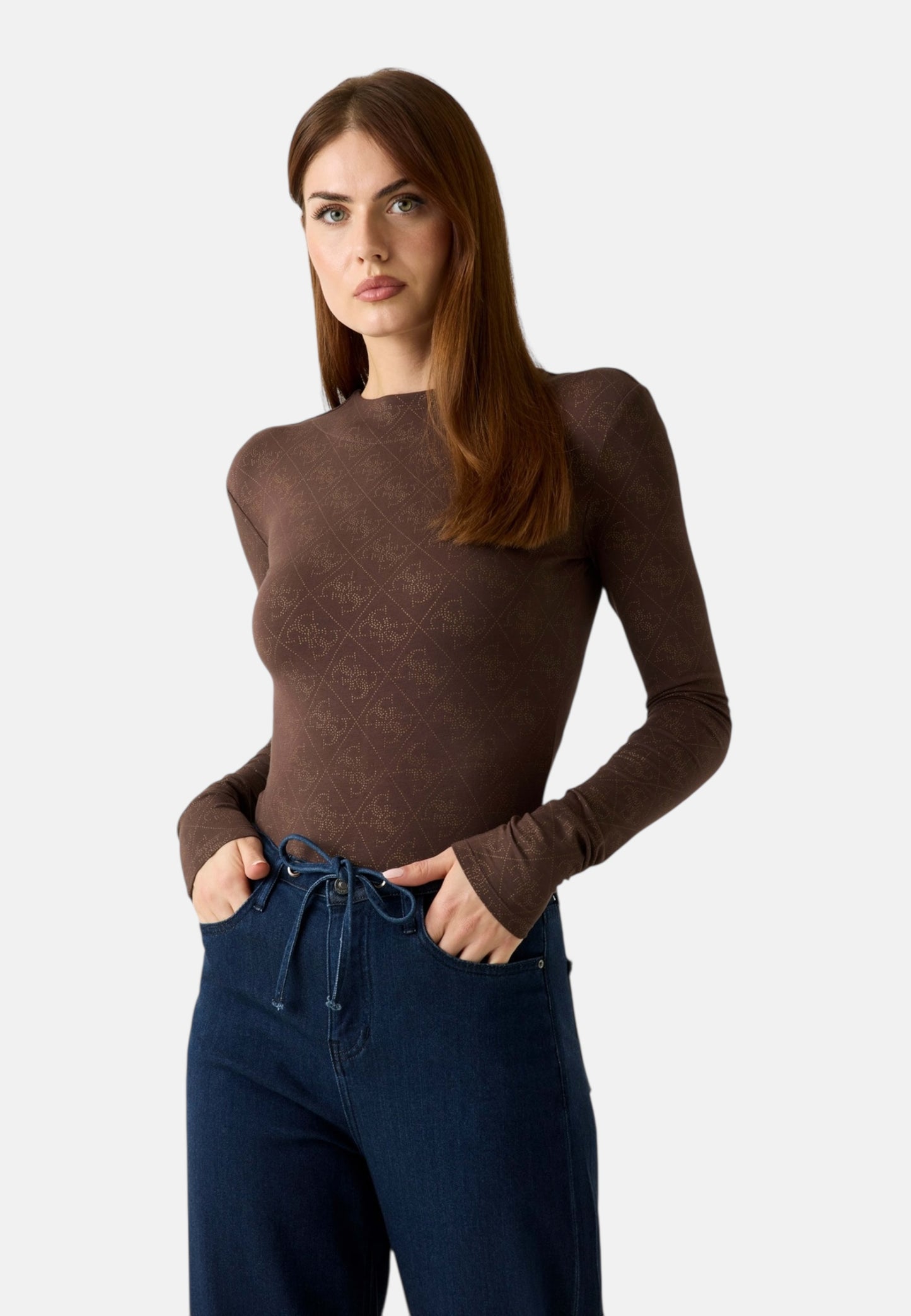 Body Manica lunga Donna Guess  Teodora Logo W5BP09K68D2