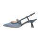 Sling Back  Donna Nero Giardini Effetto Paglia  E615471D