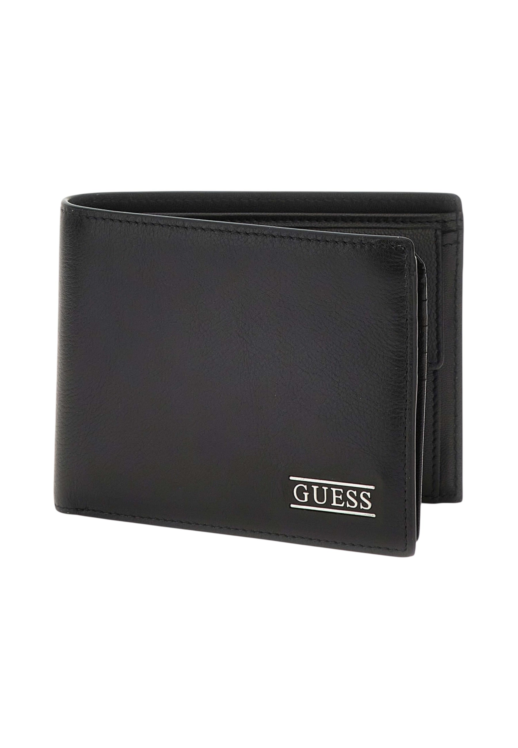 Portafoglio Con Portamonete Uomo Guess Bifold M Double New Boston SMNEBRLEA24