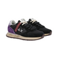 Sneakers Basse Donna Sun68 Stile Running, Nylon E Suede, Ricami Floreali Ally Vintage Z46207