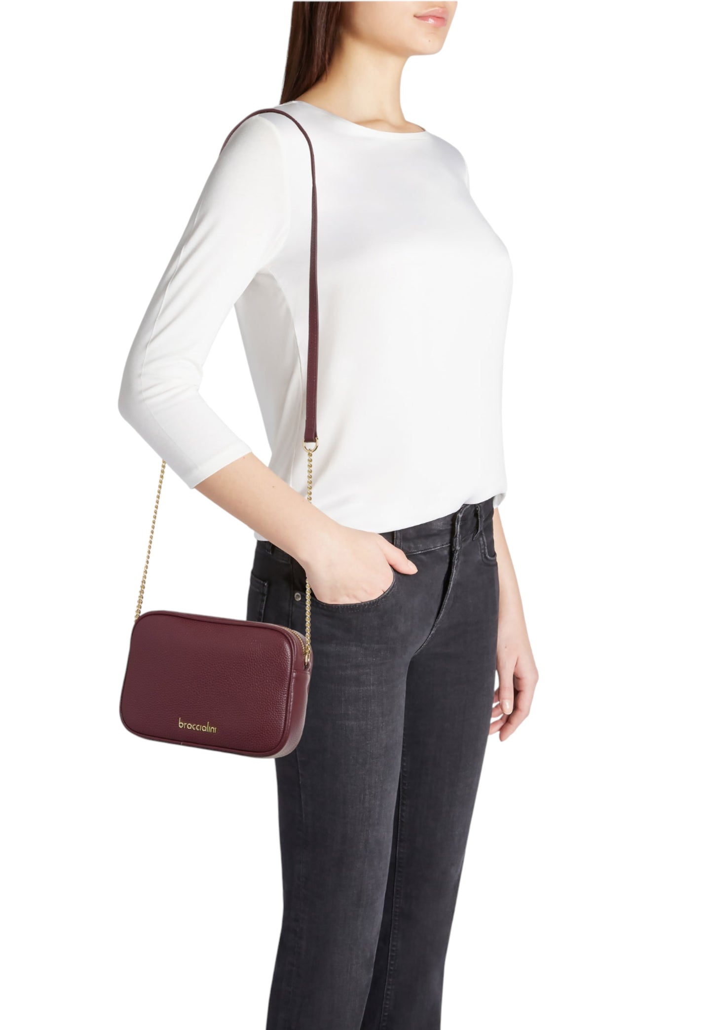 Borsa A Tracolla Donna Braccialini Mini Bag Jinny Leather B18480PP